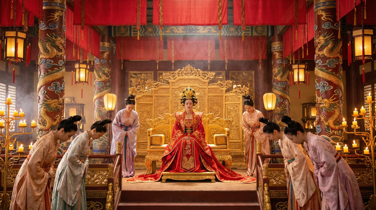 成人视频古装宫廷大戏拍摄现场皇后登基场景